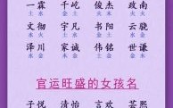 官姓女孩取名大全 官姓女孩取名
