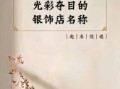 银饰店铺名字大全，时尚银饰店名推荐与取名技巧