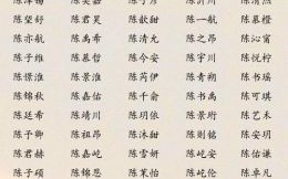 女生姓陈取什么名字 女孩子姓陈取什么名字好听