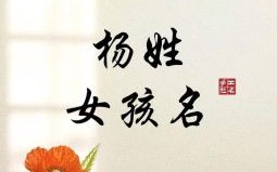 女孩姓杨名字大全 女孩姓王的名字特别的