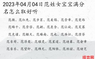 姓范牛年女宝宝怎么取名 2026兔年范姓女孩名字