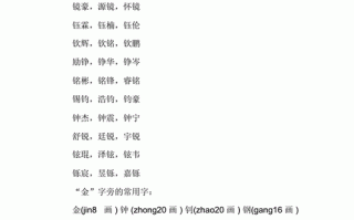 金字旁的字取名女孩 金字旁的字起名字女孩