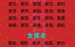 家的名字好听的女孩名字有哪些 家的名字好听的女孩名字