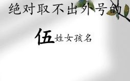 姓伍的女孩名字有寓意 伍的名字女孩