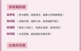 女孩陈什么名字高雅 陈什么女孩名字好听