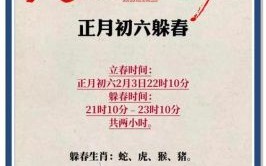 2024年躲春何时到何时 2025躲春是几点到几点