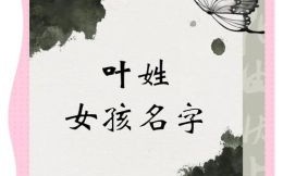 姓叶女孩名字有气质的 姓叶名字女孩名字