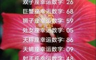 星座幸运指南 十二星座真实幸运数字