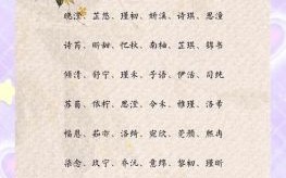 2921年女孩名字 女孩名字2026年名字