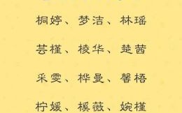 带木字起名字女孩大全 带木字起名字女孩
