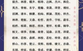 男孩起名常用字