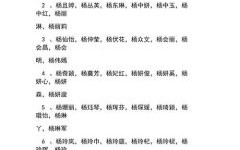 姓杨的女孩名字2020年属鼠 属兔姓杨女孩名字