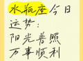 水瓶座今日运势2025年8月17日事业财运爱情运势