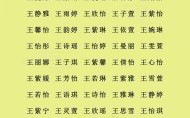 王什么垚起名女孩 王什么凡女孩名字