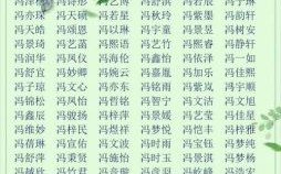 冯起名女孩 特别 冯的女孩名字简单好记