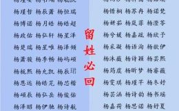 姓杨 女孩名字 姓杨女孩子取名字