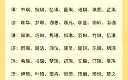 女孩名字集锦 名字女孩儿