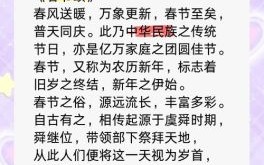 春节起源与习俗简介