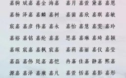 嘉字女孩名字带什么字好听 嘉字的女孩名字