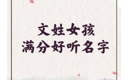 文姓女孩名字2021年名字大全 文姓女孩名字打分最高