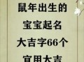 属鼠孩子取名需注意什么 属鼠男宝取名