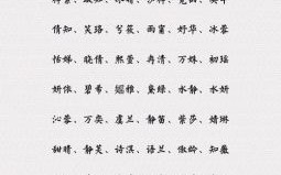 女孩子可爱的名字有哪些 女孩子可爱名字