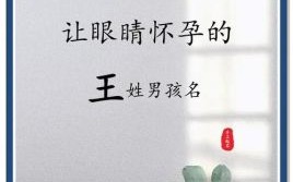 姓王的兔宝宝男孩名字大全免费 属兔王姓女孩取名