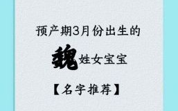 魏姓女孩取名100分 魏姓女孩兔年取名