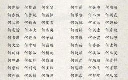 姓何取名字女孩大全 姓何取名字女孩