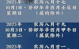新历十月生子良辰吉日(农历十月初八吉日)