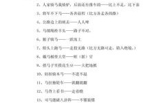 有关马的歇后语 有关马的顺口溜