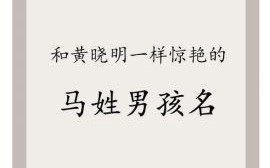 马姓男孩起名大全，马的名字男性取名集锦