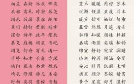 2017最新取名大全