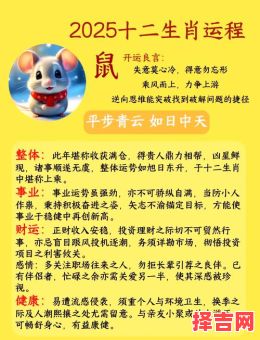 2025年生肖鼠全年运势解析:财运、事业、爱情运程详解-第1张图片 2025年生肖鼠全年运势解析:财运、事业、爱情运程详解-第1张图片