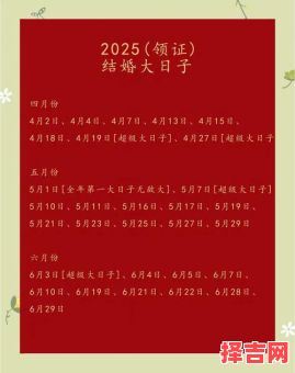 2025年12月嫁娶黄道吉日一览 2025年12月结婚黄道吉日查询表-第1张图片