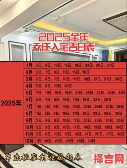 2025年2月新居入宅吉日查询 2月搬家黄道吉日推荐-第1张图片