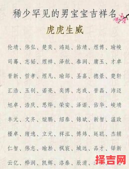 虎年婴儿取名最宜用字-第1张图片 虎年婴儿取名最宜用字-第1张图片