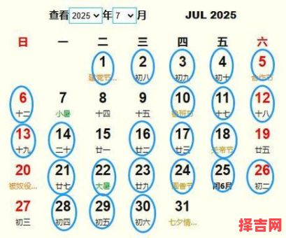 2025年7月开张吉日 七月开业黄道吉日-第1张图片