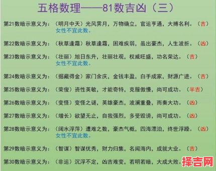 十一数理吉凶八十一数吉凶表-第1张图片