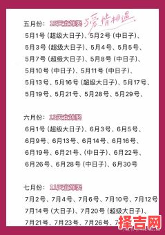 25年五月求婚吉日与结婚吉日-第1张图片