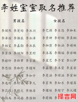 姓李男孩100分起名大全，姓李男孩取名大全-第1张图片