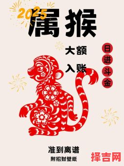 属猴2025年财运方位 2025年属猴财运方位-第1张图片 属猴2025年财运方位 2025年属猴财运方位-第1张图片