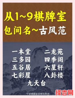 2025年棋牌室取名宝典 吉日选择与自助棋牌室命名指南-第1张图片
