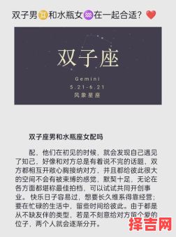 双子男与哪个星座最搭配-第1张图片
