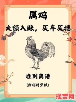 属鸡2025年出行吉利日子一览 属鸡2025年出门求财方位-第1张图片