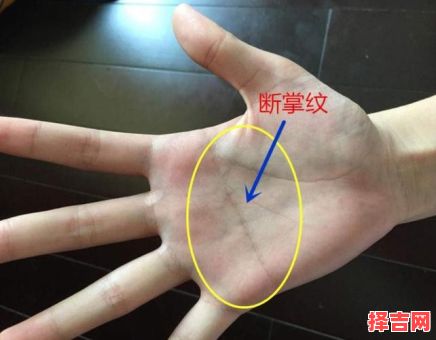 男性左手断纹掌-第1张图片