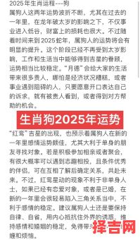 2025年生肖狗运势解析2025年运势属狗怎么样-第1张图片