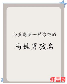 马姓男孩起名大全，马的名字男性取名集锦-第1张图片