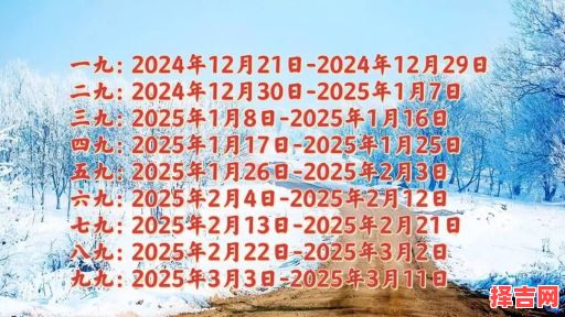 今日是数九第几天2021至2025年进九时间表-第1张图片