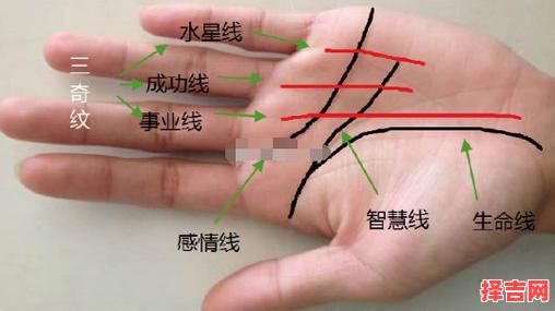 手相三条线图解，罕见的富贵手纹-第1张图片